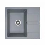 Гранітна мийка для кухні Platinum PLATINUM 5851 ARIA матова Сірий металік