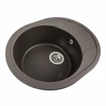 Гранітна мийка для кухні Platinum 5847 ONYX матова Темна скеля