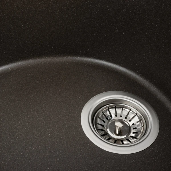 Гранітна мийка для кухні Platinum 5847 ONYX матова Темна скеля