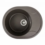 Гранітна мийка для кухні Platinum Темна скеля PLATINUM 5847 ONYX матова
