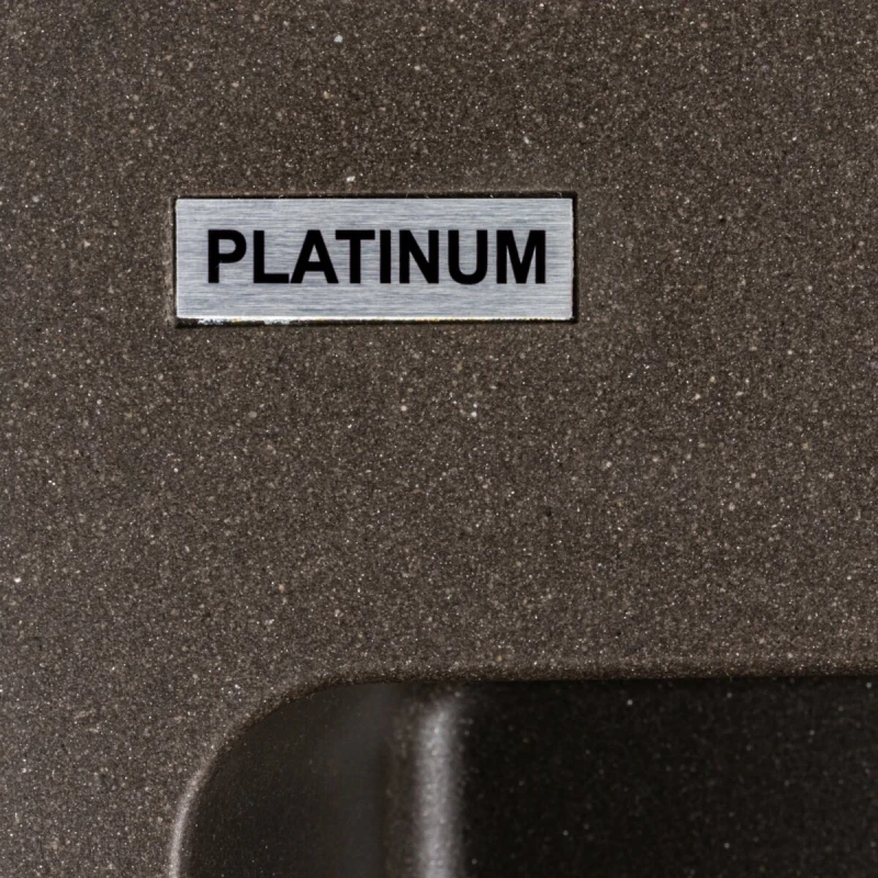 Гранітна мийка для кухні Platinum Bogema Темна скеля PLATINUM 7850 матова