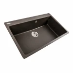 Гранітна мийка для кухні Platinum 7850 Bogema матова Темна скеля