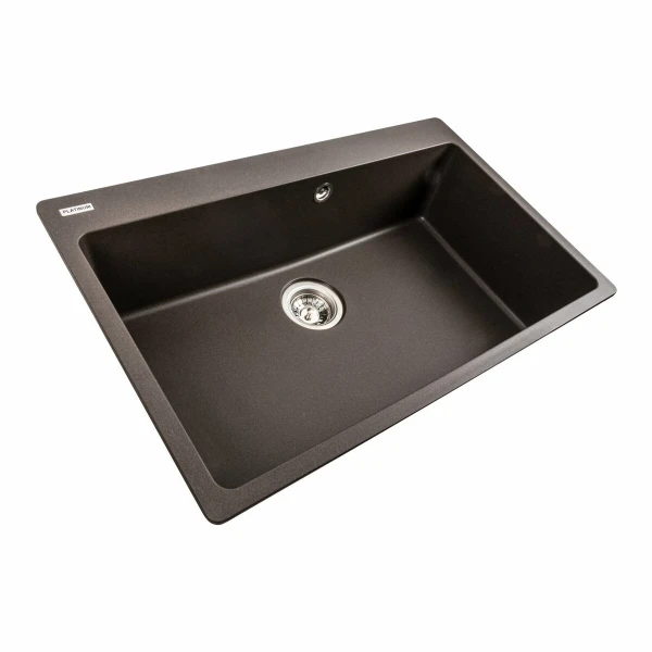 Гранітна мийка для кухні Platinum 7850 Bogema матова Темна скеля