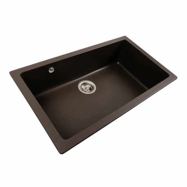 Гранітна мийка для кухні Platinum Paruana Темна скеля PLATINUM 7945 матова