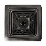 Верхня квадратна частина сифону під мийку Handmade (PVD чорна)