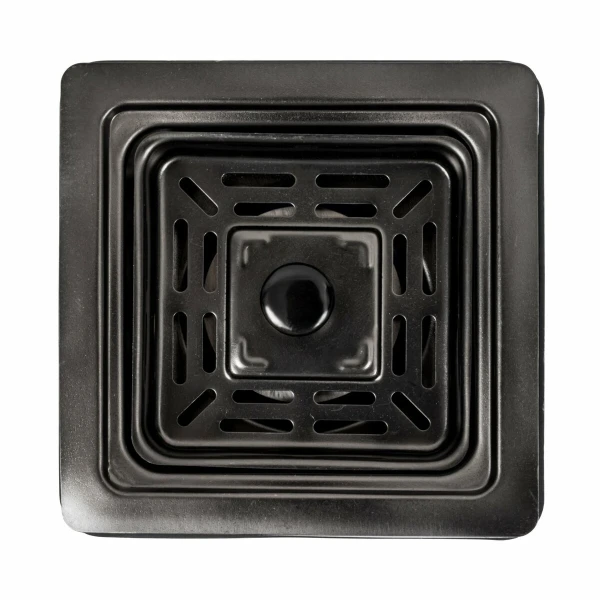 Верхня квадратна частина сифону під мийку Handmade (PVD чорна)