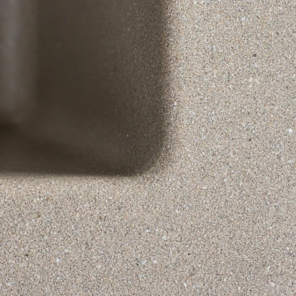 Гранітна мийка для кухні Platinum 4040 RUBA матовий титан