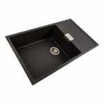 Гранітна мийка для кухні Platinum 8650 DIAMOND матовий Моріон