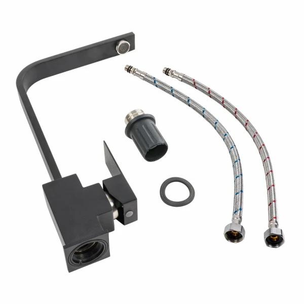 Змішувач кухонний Platinum 179 NES (3007) Чорний матовий