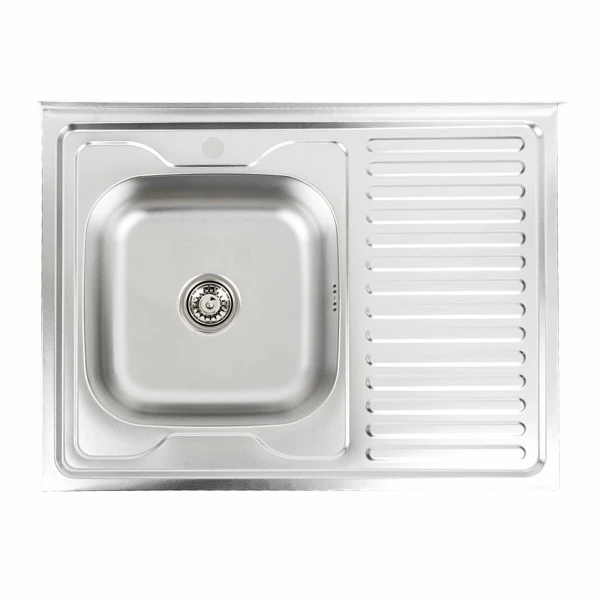 Кухонна мийка нержавіючої сталі Valeso ДЕКОР VALESO 8060 L з (0,7/160 мм)
