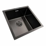 Кухонна мийка PVD чорна 44*44 VALESO Handmade монтаж під стільницю (3.0/0.8)
