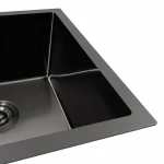 Кухонна мийка PVD чорна 44*44 VALESO Handmade монтаж під стільницю (3.0/0.8)
