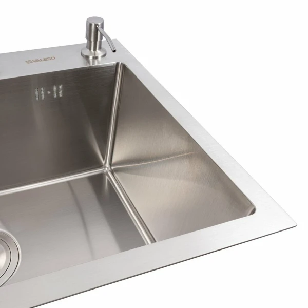 Кухонна мийка VALESO Handmade 65х43 нержавійка (3,0/0,8)
