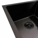 Кухонна мийка 78*43 PVD чорна на дві чаші VALESO Handmade (3.0/0.8)