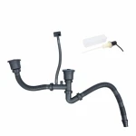 Кухонна мийка 78*43 PVD чорна на дві чаші VALESO Handmade (3.0/0.8)