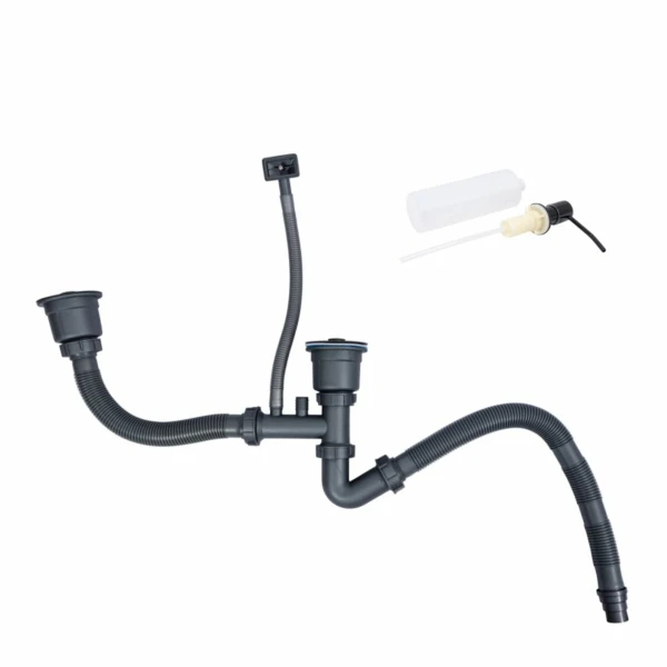 Кухонна мийка 78*43 PVD чорна на дві чаші VALESO Handmade (3.0/0.8)