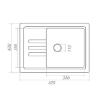 Гранітна мийка для кухні VALESO 6243 LIANA матова Мікс