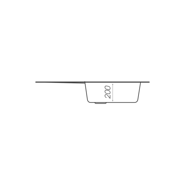 Гранітна мийка для кухні VALESO 6550 INTENSO матова Антрацит