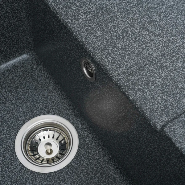 Гранітна мийка для кухні VALESO 6550 INTENSO матова Графіт