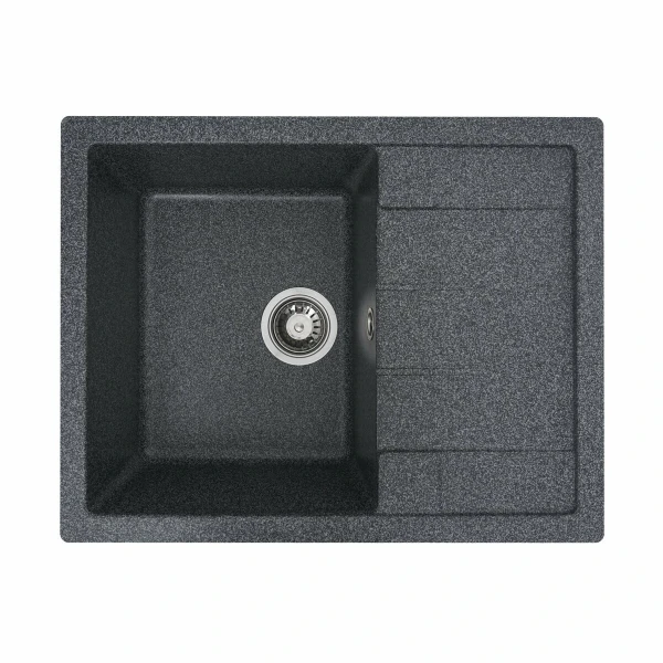 Гранітна мийка для кухні VALESO 6550 INTENSO матова Графіт