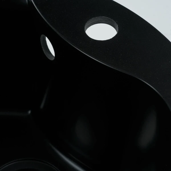 Гранітна мийка для кухні VALESO 480 TURAS матова Чорна