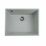 Гранітна мийка для кухні VALESO 5444 OASIS матова Біла в крапку