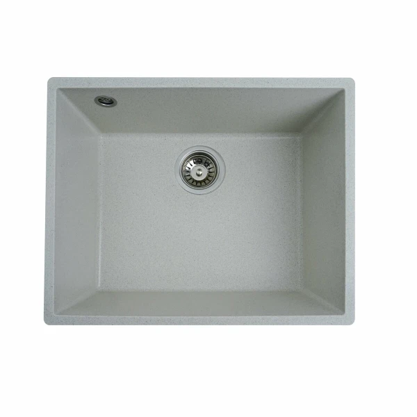 Гранітна мийка для кухні VALESO 5444 OASIS матова Біла в крапку