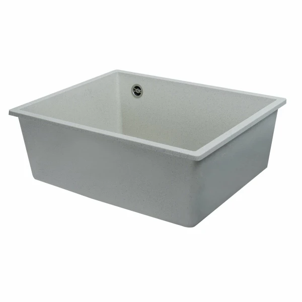 Гранітна мийка для кухні VALESO 5444 OASIS матова Біла в крапку