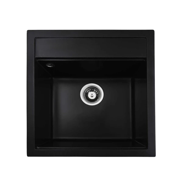 Гранітна мийка для кухні VALESO 5149 FIESTA матова Чорна