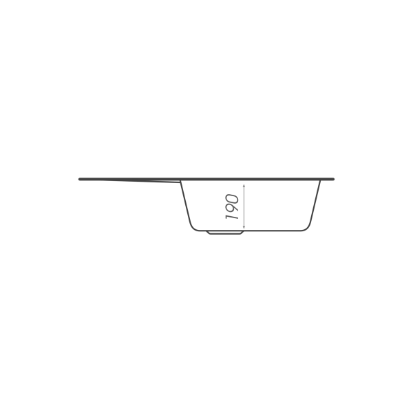 Гранітна мийка для кухні VALESO 6243 LIANA матова Сірий мусон