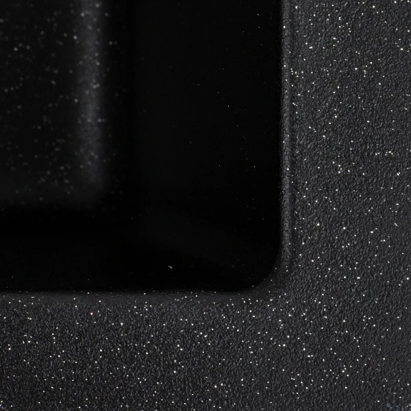 Гранітна мийка для кухні VALESO 4040 RUBA матовий чорний металік