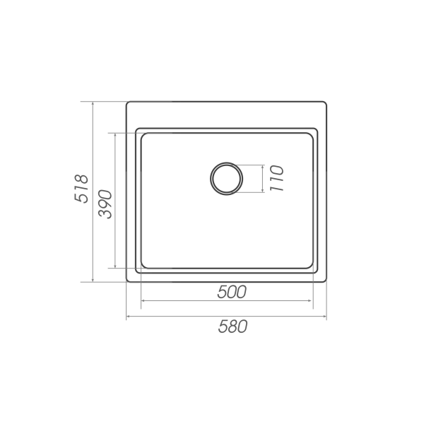 Гранітна мийка для кухні VALESO 5852 VESTA матова Біла в крапку