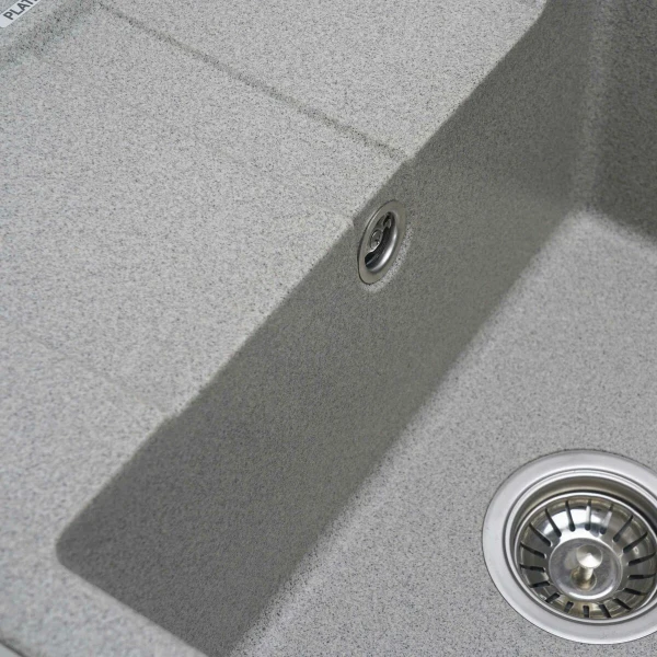 Гранітна мийка для кухні VALESO 5851 ARIA матова Сіра