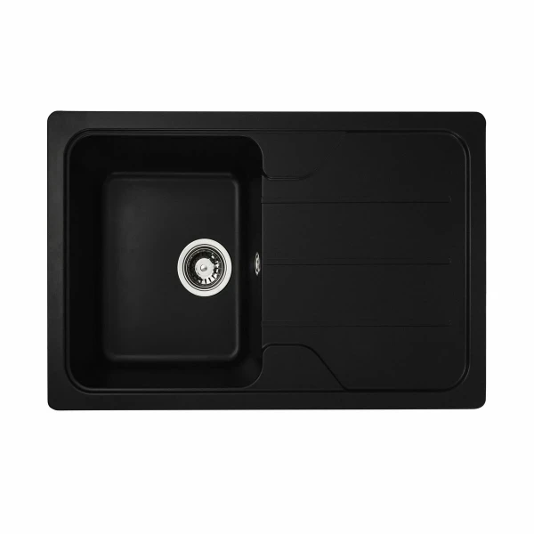 Гранітна мийка для кухні VALESO 7850 VERONA матова Чорна