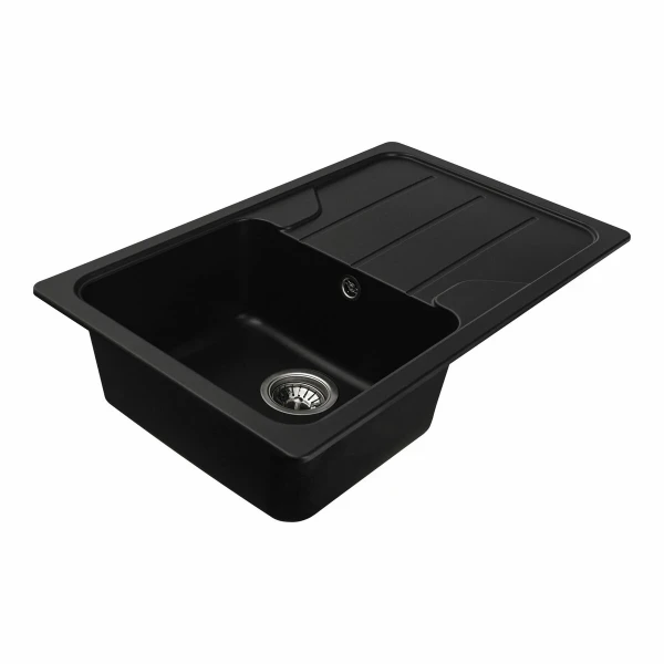 Гранітна мийка для кухні VALESO 7850 VERONA матова Чорна