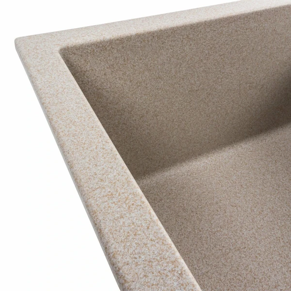 Гранітна мийка для кухні VALESO 6550 LOTOS матова Сафарі