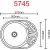Кухонна мийка нержавіючої сталі Platinum ДЕКОР PLATINUM 5745 з (0,8/180 мм)