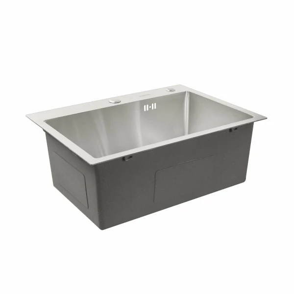 Кухонна мийка Platinum Handmade 580х430х220 (товщина 3,0/1,5 мм корзина та дозатор в комплекті)