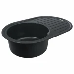 Гранітна мийка для кухні Platinum 7750 LIRA матова Чорна