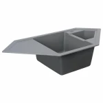 Гранітна мийка для кухні Platinum 9950 PANDORA матова Сірий мусон