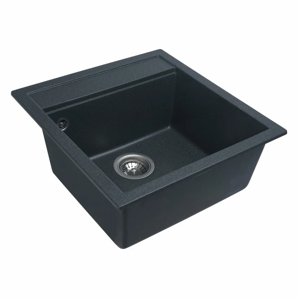 Гранітна мийка для кухні Platinum 5149 FIESTA матова Антрацит