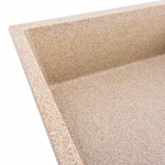 Гранітна мийка для кухні Platinum 8650 DIAMOND матова (карамель)