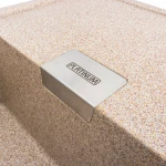 Гранітна мийка для кухні Platinum 8650 DIAMOND матова (карамель)