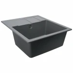 Гранітна мийка для кухні Platinum 5851 ARIA матова Сірий мусон