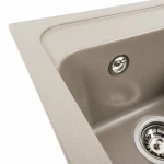 Гранітна мийка для кухні Platinum 4050 KORRADO матовий Титан