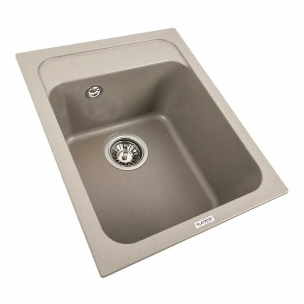 Гранітна мийка для кухні Platinum 4050 KORRADO матовий Титан
