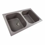 Гранітна мийка для кухні Platinum 7950 Equatoria матова Дюна