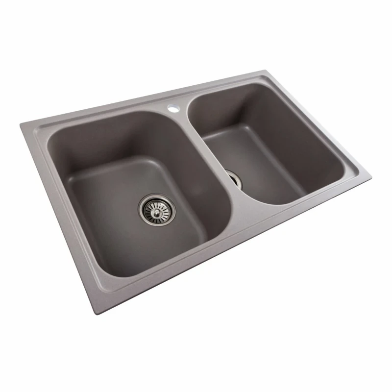 Гранітна мийка для кухні Platinum Equatoria PLATINUM 7950 матова Дюна