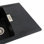 Гранітна мийка для кухні Platinum 6250 ZIRKONE матовий Карбон
