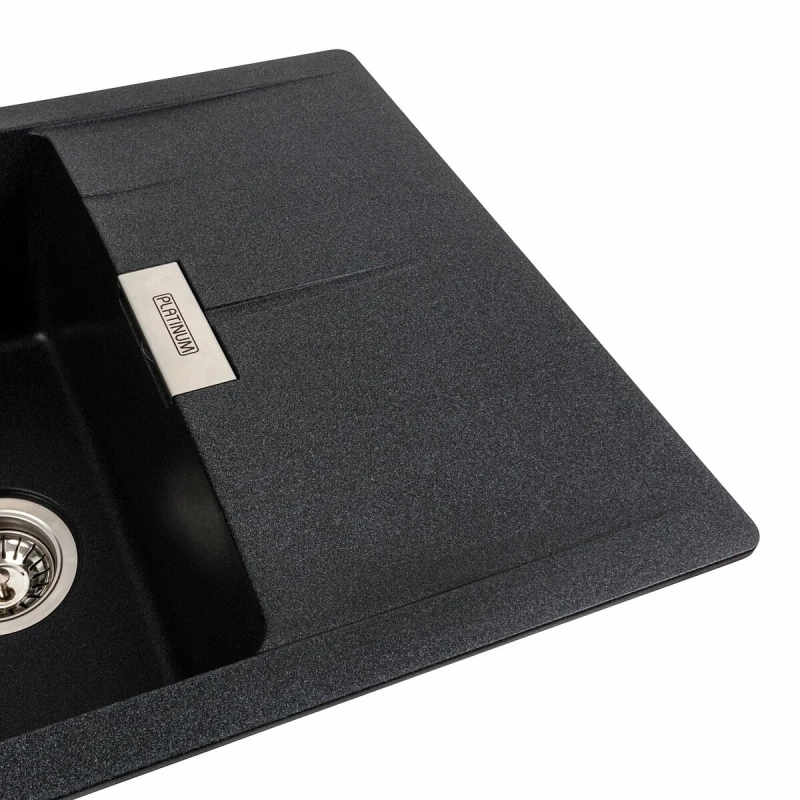 Гранітна мийка для кухні Platinum матовий Карбон PLATINUM 6250 ZIRKONE